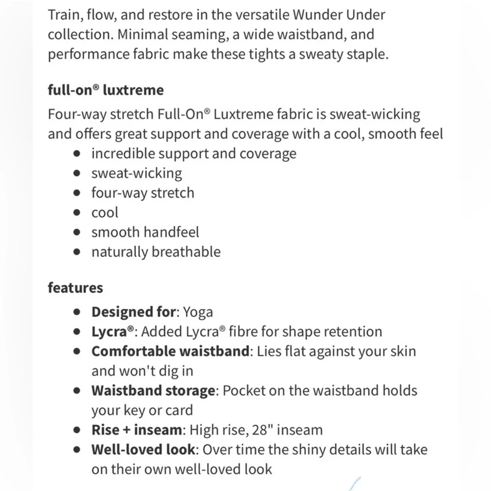 Lululemon Wunder Under High Rise Tight *Foil - Picture 4 of 9